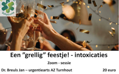 Een “grellig” feestje! – Intoxicaties … online bijscholing voor hulpverleners