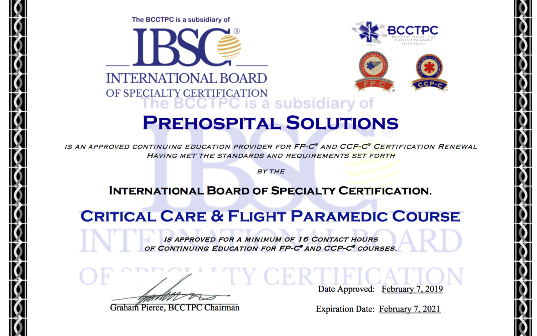 Erkende Critical Care & Flight Paramedic cursus